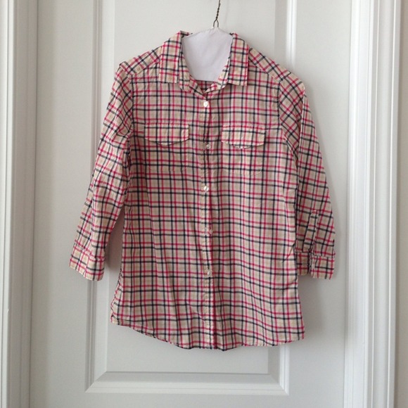 Never worn - Plaid button down