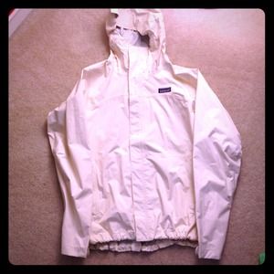 Off white Patagonia rain jacket