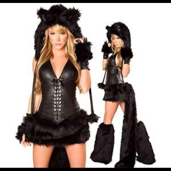 Authentic J VALENTINE Black Cat Halloween costume - Picture 1 of 4