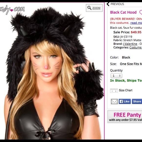 Authentic J VALENTINE Black Cat Halloween costume - Picture 4 of 4