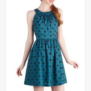 ModCloth Blue Polka Dot Dress - 4X