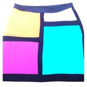 **SOLD** Colorblock mini skirt