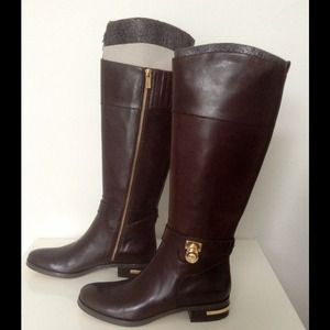 Michael Kors Aileen Riding Boot Dark Chocolate Sz8