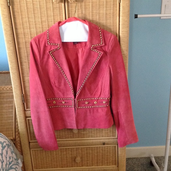 Rose suede jacket