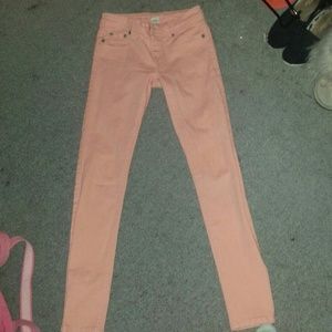 Wet Seal Coral Jeggings