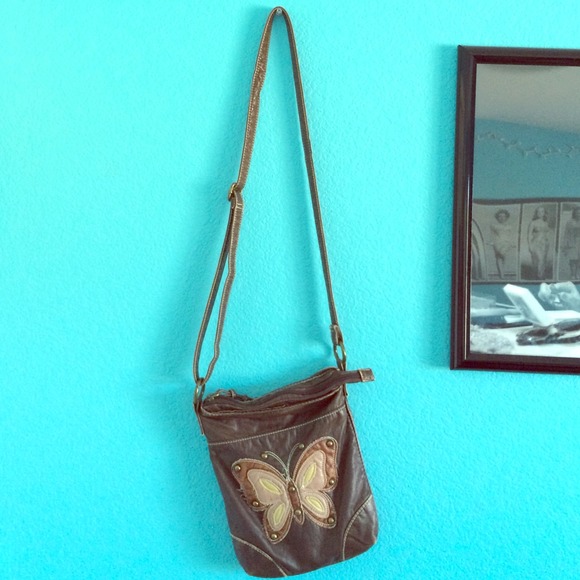 Butterfly cross body purse