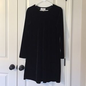 Black velvet dress