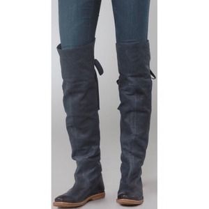 Frye Celia over the knee boot navy blue