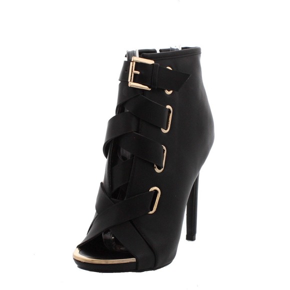 🚫SOLD🚫Open Toe Booties - Picture 2 of 4