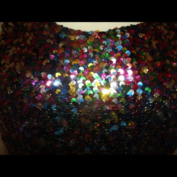 Tailormade multi colored sequin dress - Picture 3 of 4