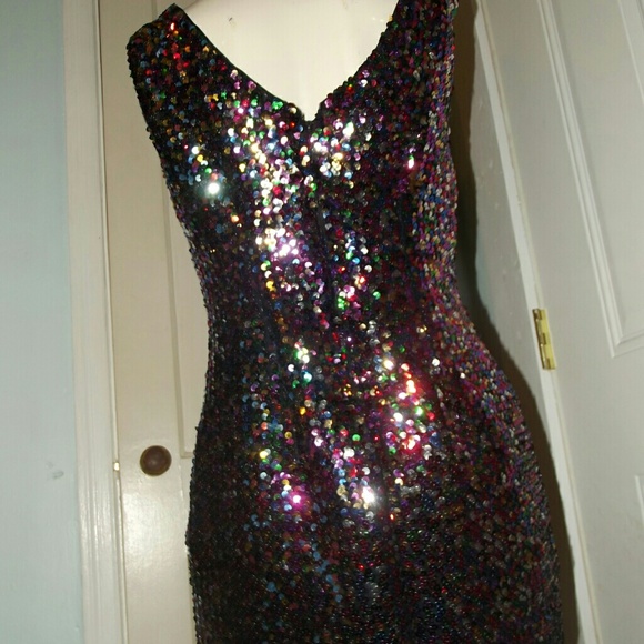 Tailormade multi colored sequin dress - Picture 4 of 4