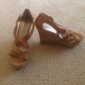 Tan Wedge Sandals