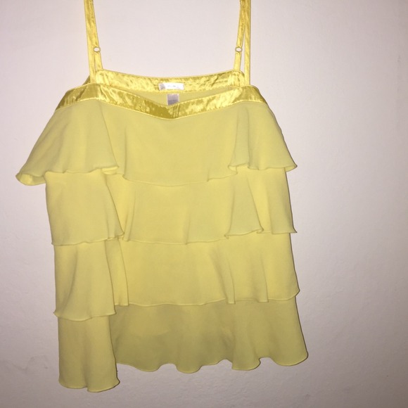 Lemon Yellow Ruffle Tank