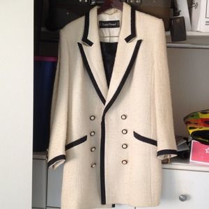 LOUIS FERAUD WOOL BLAZER +SKIRT Sz 8
