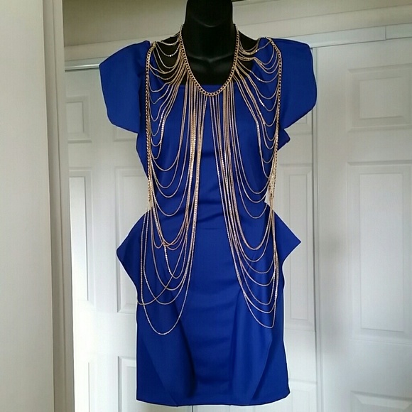Everything must go. Royal blue peplum dress