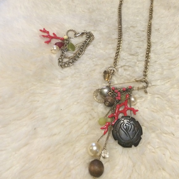 Betsey Johnson Necklace and Bracelet Set