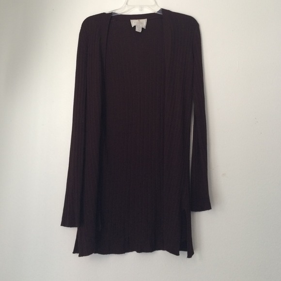 Express Tricot Long Brown Cardigan