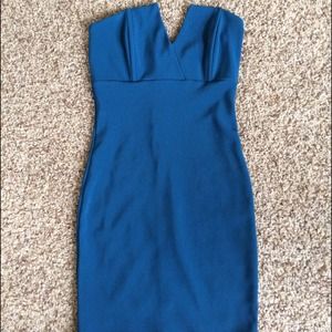 Teal Strapless Dress