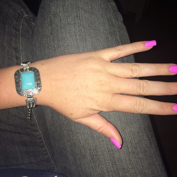 Silver & Turquoise Bracelet - Picture 2 of 6