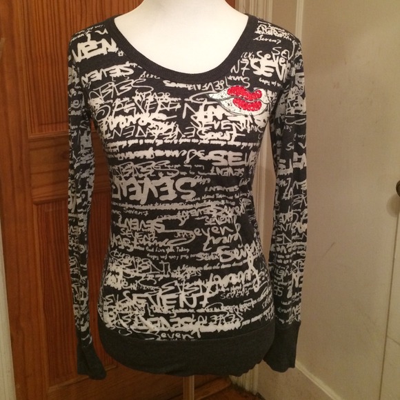 7 for All Mankind Graffiti Long Sleeve