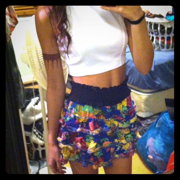 High Waisted Royal blue floral skirt 💙