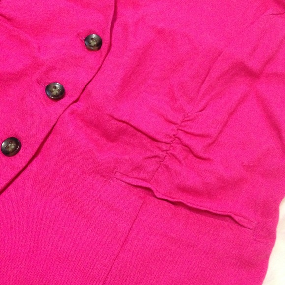 Hot Pink Racerback Linen Vest - Picture 3 of 4