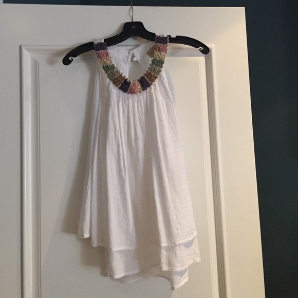 SOLD! Beaded Ella Moss tank