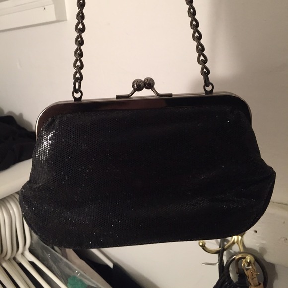 Black glitter purse or clutch NWOT