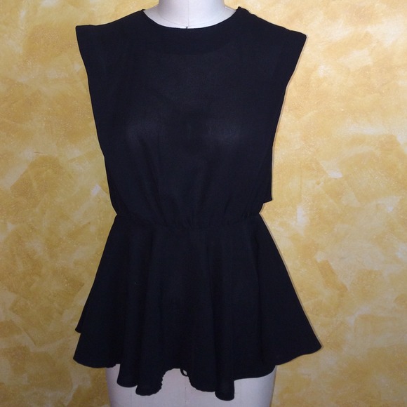 Flirty and edgy black top