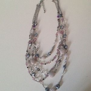 A lavender and gray necklace