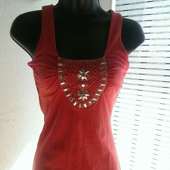 Beautiful Orange Embellished Dress