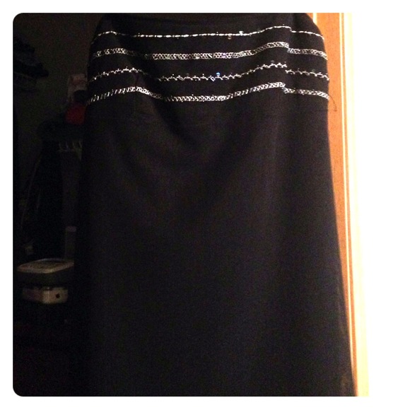 Strapless black dress