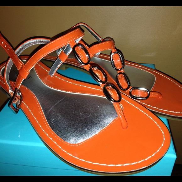Orange sandals