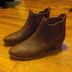 Brown Western ankle boots