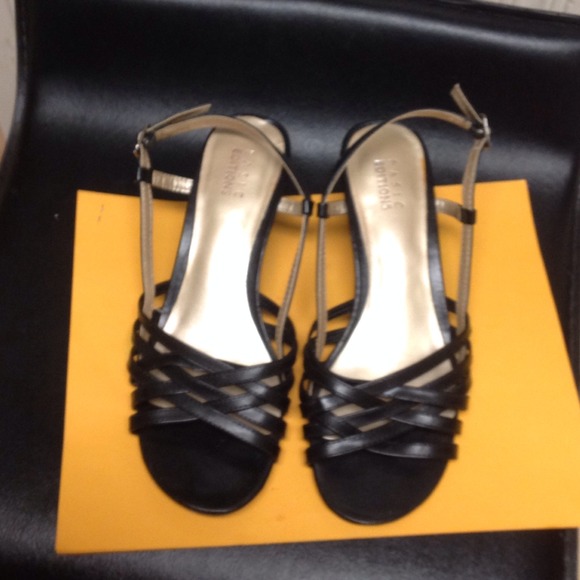 Black Woven Heels