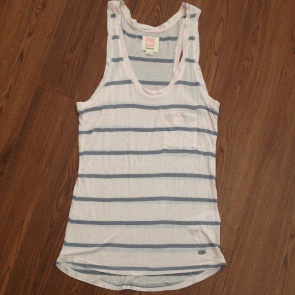 Quick silver light punk and grey striped tank