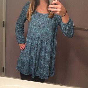 paisley print tunic / babydoll dress