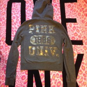 VS Pink Bling Zip Up Hoodie