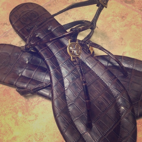 Tory Burch croc-style sandals