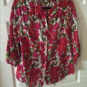 Velvet silk blouse