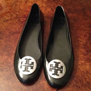 Authentic Black Tory Burch Jelly Flats