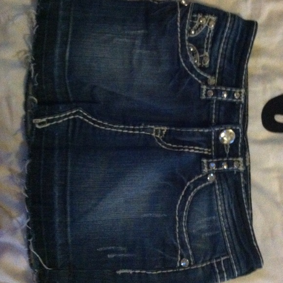 Denim mini skirt