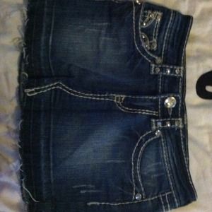Denim mini skirt