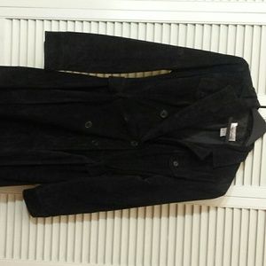 Black Suede Full Length Jacket