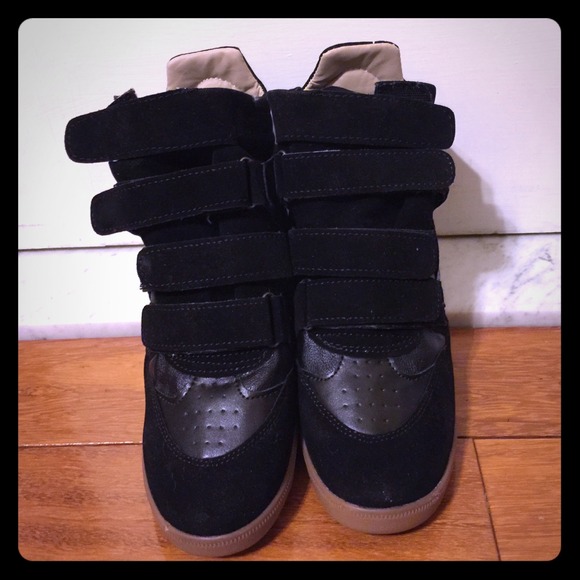 Wedge sneakers black brand new Isabel Marant style