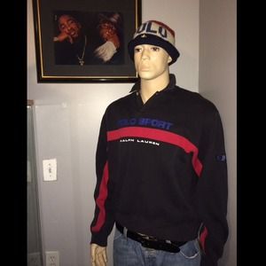 Vtg mens polo sport sweat shirt size Large