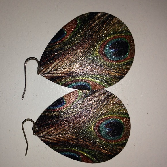 Peacock earrings