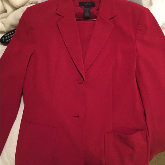 The Limited Cranberry colored suit