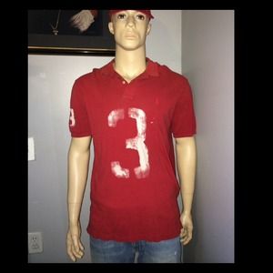 Vtg mens polo short sleeve number 3 rare