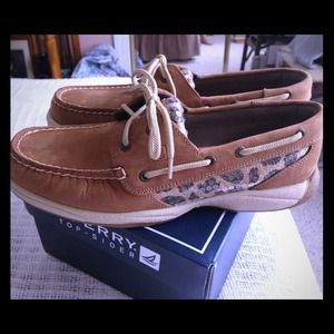 Sperry Top Sider Leopard Sequin Shoes